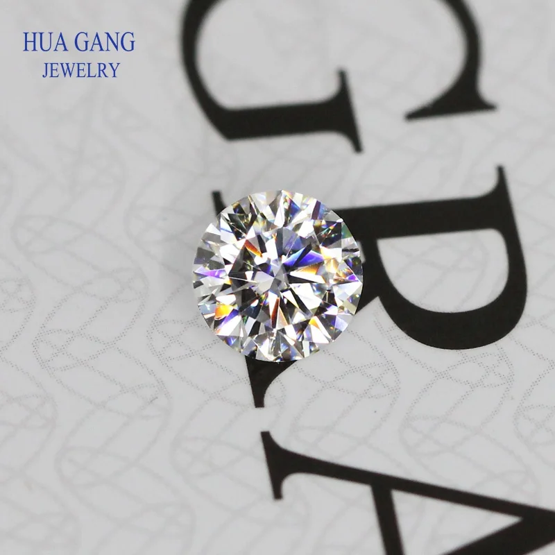 Moissanite 5 Carat D Color 11mm Round Brilliant Loose Moissanite Stone VVS1 Excellent Cut Grade Test Positive Lab Diamond