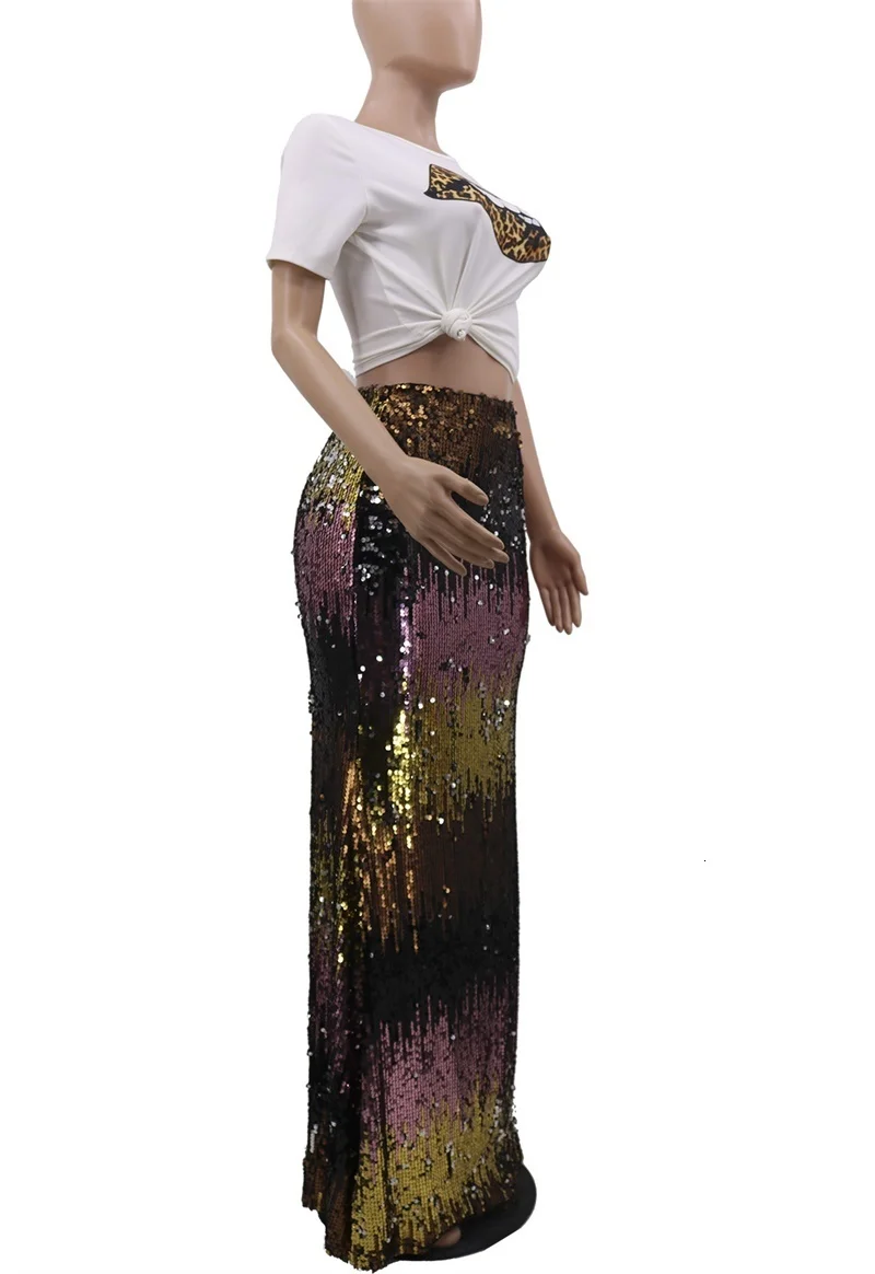 Ucatheall, летняя сексуальная юбка с бахромой и блестками, женская элегантная эластичная юбка с высокой талией, модная Клубная юбка