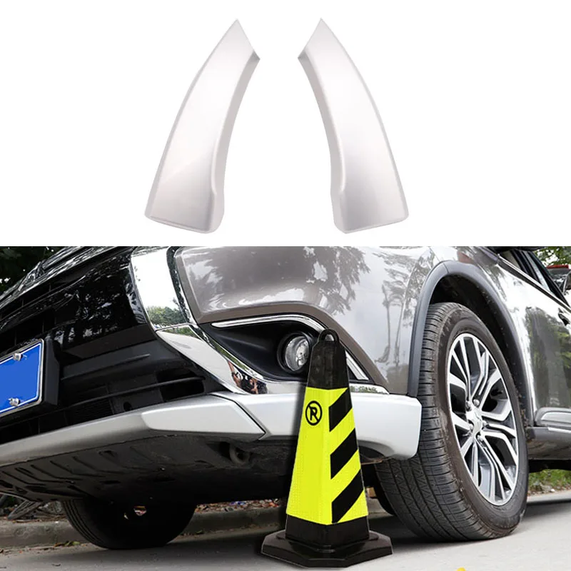Front Corner Cover Bumper Lip Decoration Trim Strips Molding Protector For Mitsubishi Outlander 2016 2017 2018 2019 2020 | Автомобили и