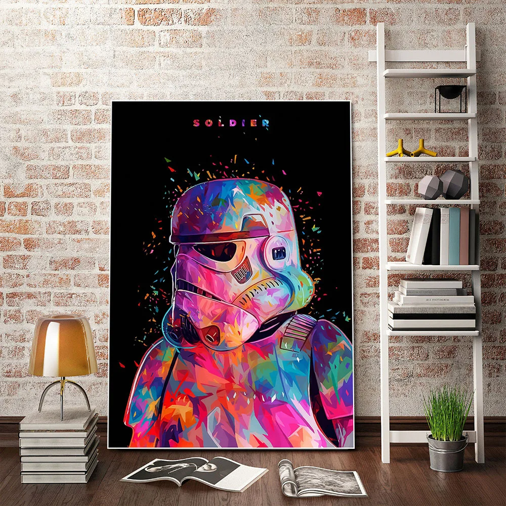 Star Wars 7 Minimalist Art High Definition Poster Painting Darth Vader Stormtrooper Movie Wall Picture Print Home Art