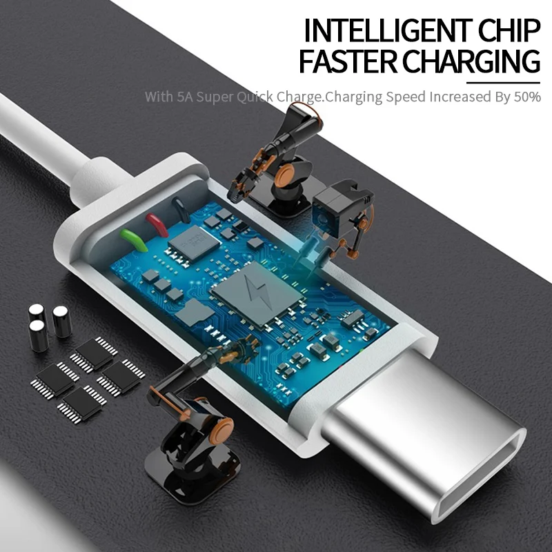 OREY 5А Тип C Быстрая зарядка кабель для huawei P20 USB-C кабель для samsung/huawei/Xiaomi USB C зарядный кабель