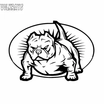 

Volkrays Funny Car Sticker American Bully Mom Bully Dad Accessories Reflective Sunscreen Vinyl Decal Black/Silver,11cm*16cm