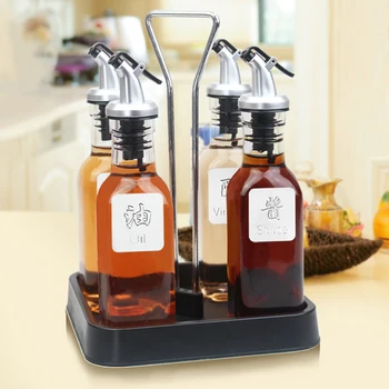 

Glass olive oil bottle seasoning pot sesame jug kitchen household set YHJ40709