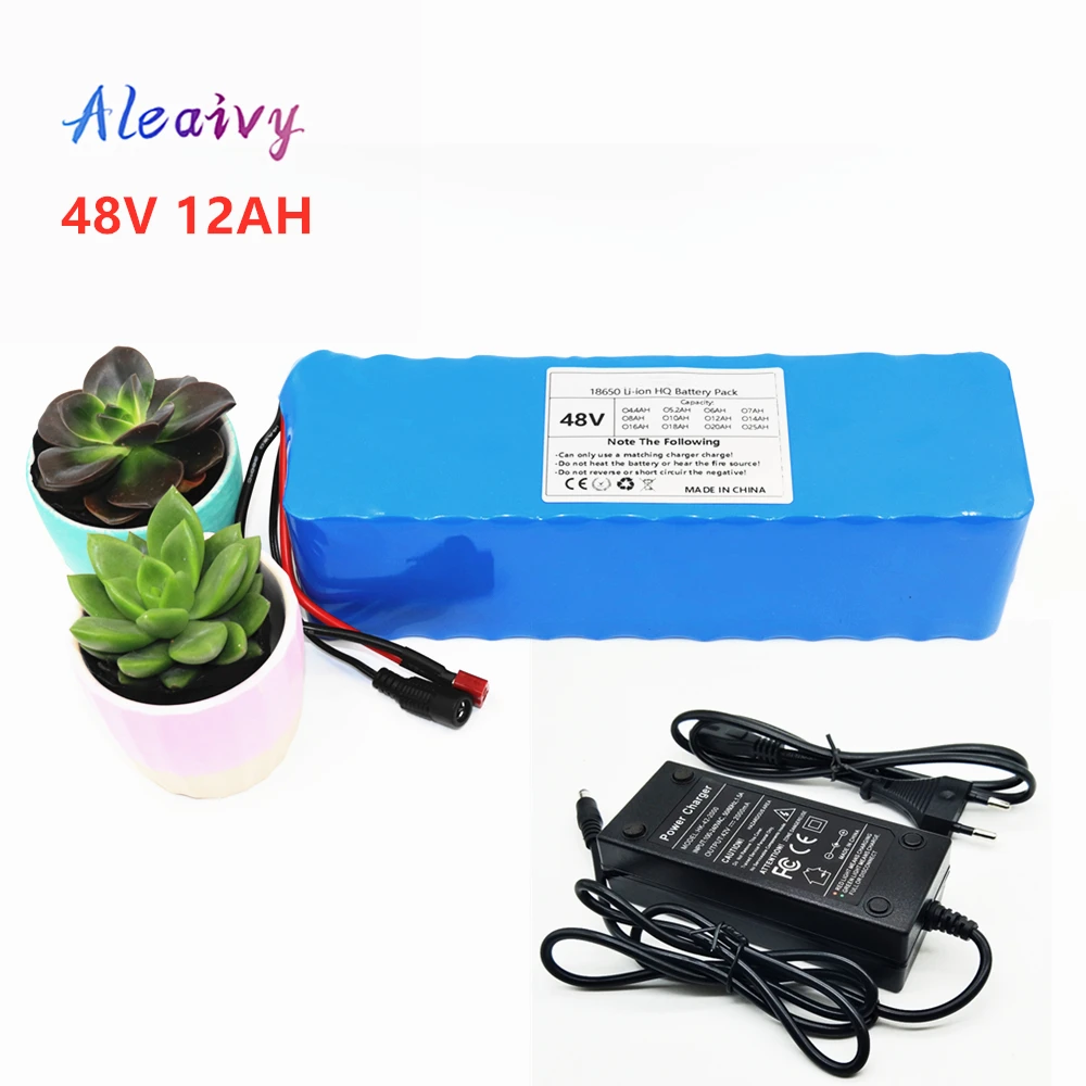 Aleaivy 48V 12Ah 18650 Аккумулятор для е байка литий ионная батарея пакет Велосипедный