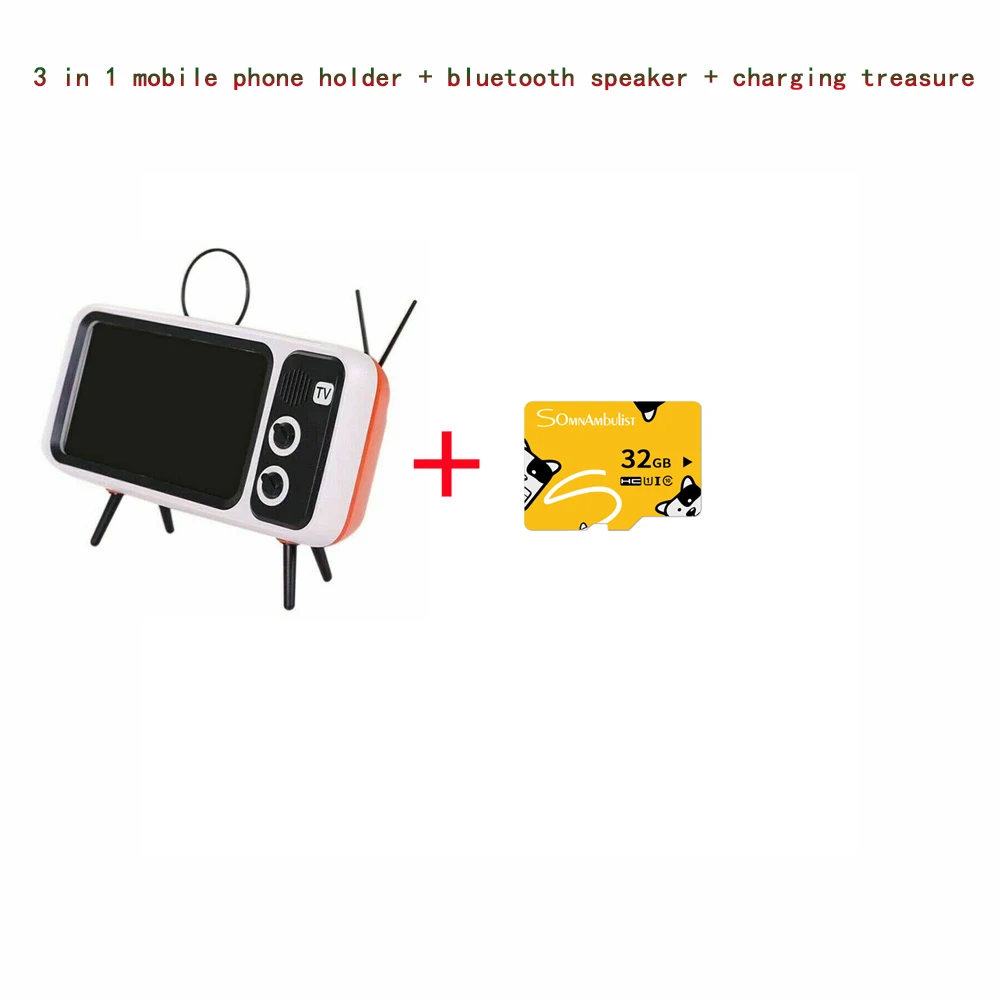 Package 9 Портативный Bluetooth говорящий радиоприемник сабвуфер музыка объемная влагостойкая уличная колонка с кронштейном для телефона Powerbank - Цвет: Package 9