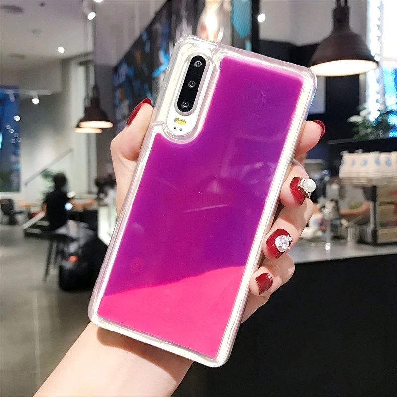 Светящийся чехол для huawei P30 Pro P20 Lite P Smart Plus Z mate 20 Honor 9 10 Lite Nova 3 3i 4 5 5i жидкий ночной Светильник