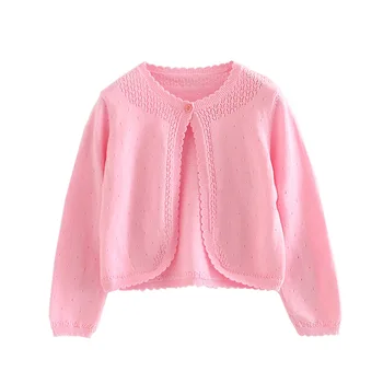 

Pink Baby Girls Cardigans Sweater Infant Lolita Jacket Newborn Baby Girl Coat 3 6 10 12 18 24 Month Baby Clothing OKC205001