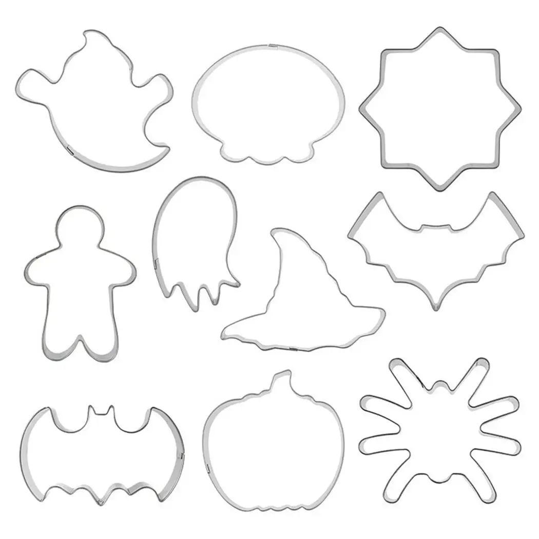 10 шт. креативная Нержавеющая сталь Хэллоуин Торт Помадка выпечки муляжи пищевых