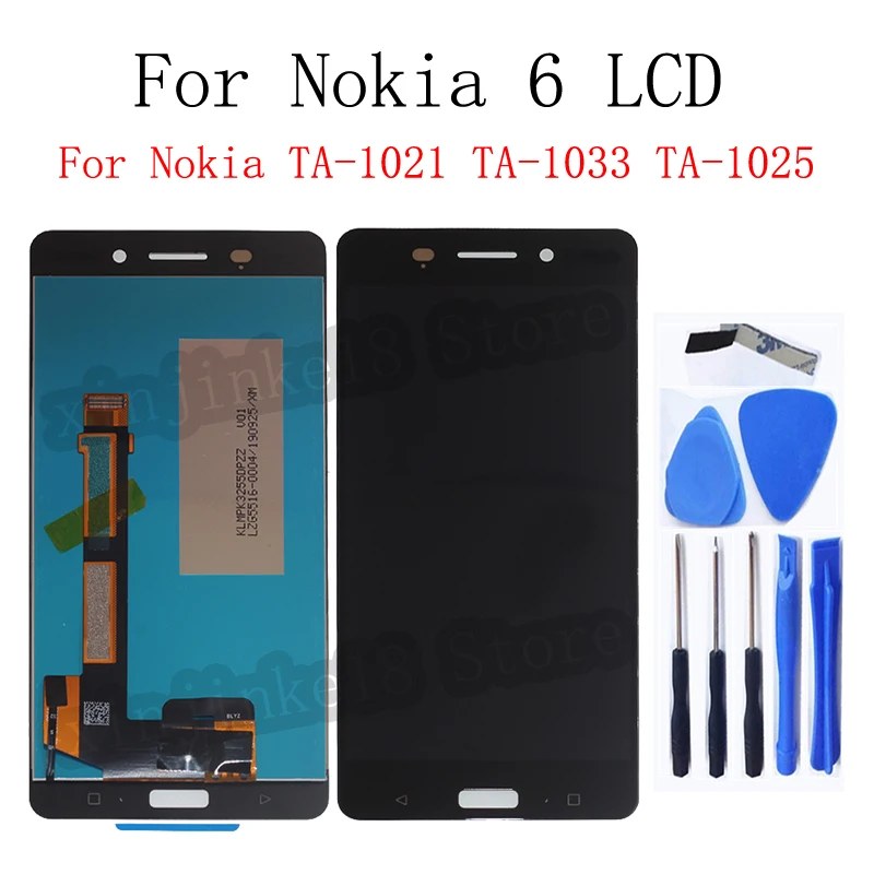 

For Nokia 6 LCD Display Touch Screen Digitizer Assembly For Nokia TA-1021 TA-1033 TA-1025 LCD Display replacement Repair kit