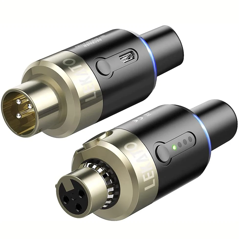 LEKATO MW-1 5 8 ГГц Беспроводная микрофонная система Plug On XLR беспроводной передатчик