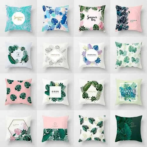

Summer Nordic ins plant letter pillow cover home sofa decoration pillow cushion cover