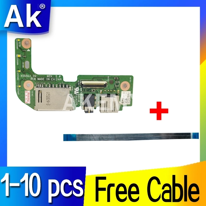 1-10 шт. новый оригинальный Akemy для ASUS X555 X555U X555UJ_IO USB аудио кард-ридер плата с кабелем