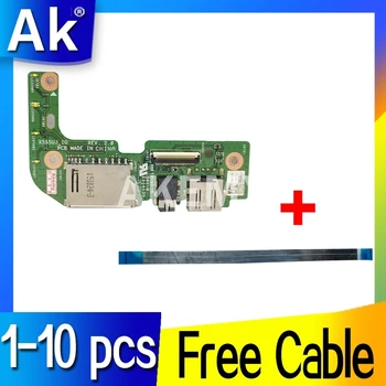 

1-10 pcs New Original Akemy For ASUS X555 X555U X555UJ_IO USB AUDIO CARD READER BOARD With Cable REV:2.0 MB 100%Tested Fast Ship