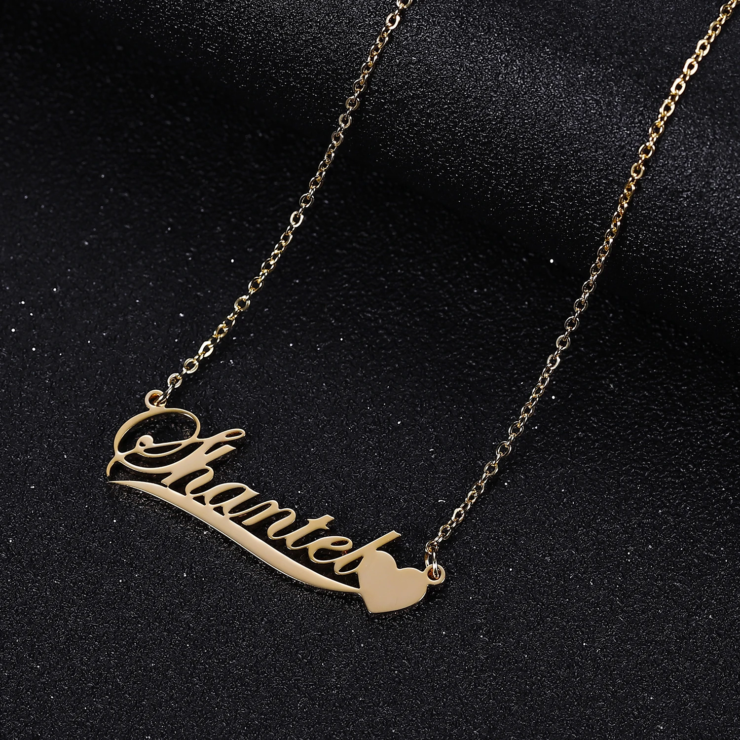 Huruf Emas Kalung Kalung Liontin Papan 