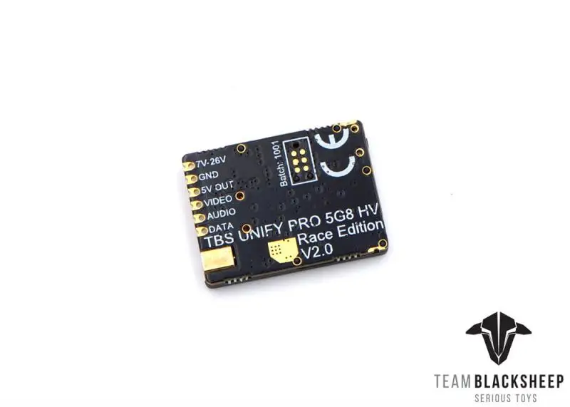 Transmissor de Vídeo Original Unificar hv Race 2 Mmcx Vtx 5.8 Ghz Tbs Pro 5g8 5 2 (mmcx) transmissor de vídeo vtx 5.8 ghz