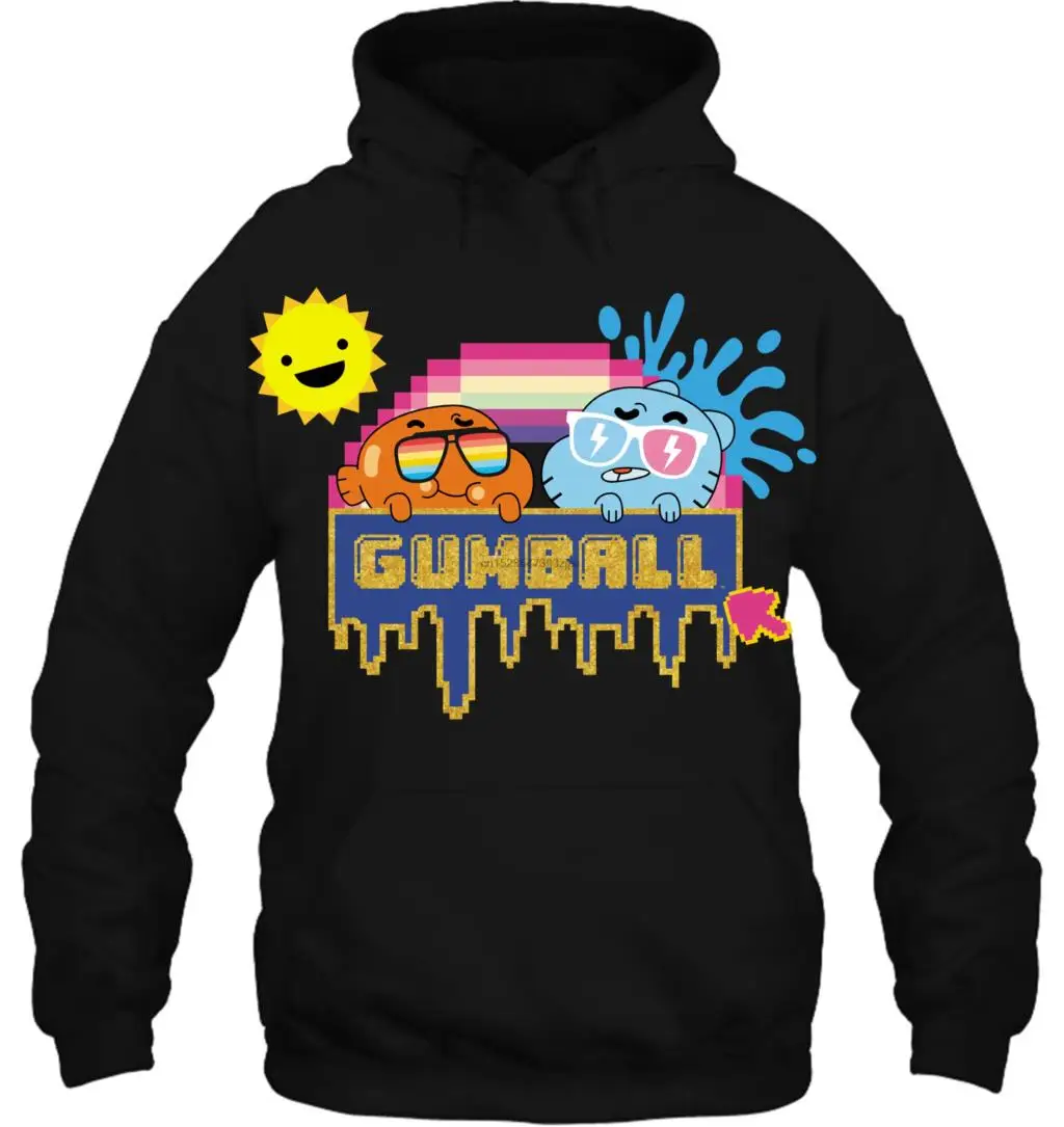 Мужская толстовка с капюшоном забавная новинка удивительный мир Gumball Sunshine для