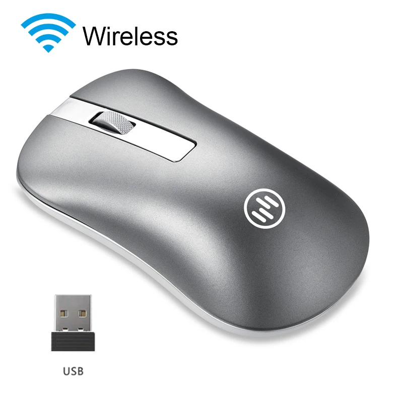 Silver Wireless Mouse Bluetooth Computer Mouse Gamer Silent Mouse Rechargeable Ergonomic Mice Wireless Type C USB Adapter For PC Laptop - Цвет: Silver