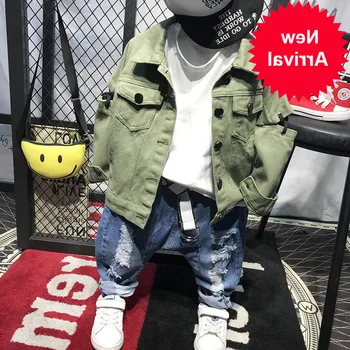 

boys Clothes baby set Kid Cardigan sweater + shirt+ jeans 3pcs spring and autumn style baby suits Children Clothing set (No belt