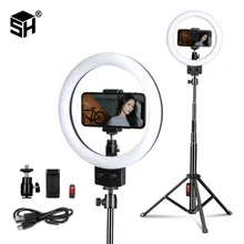 23cm led 링 라이트 5500 k 사진 스튜디오 라이트 사진 디 밍이 가능한 비디오 180 cm 삼각대 selfie 스틱 & 전화 홀더 전화(China)