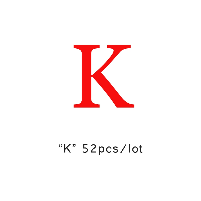K YHBZRET 52pcs 10mm Square Wooden Beads Alphabet Letter Spacer Loose Bead Jewelry for Making Wooden Bracelet DIY accessories - Цвет: K