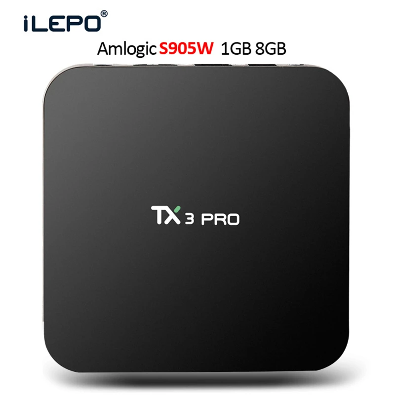 TX3 Pro Android 7,1 Smart ТВ Box Amlogic S905W 4 ядра 1 GB 8 GB BT2.1 RKMC16.1 HDMI 2,0 Wifi 100 M плеер ТВ приемник