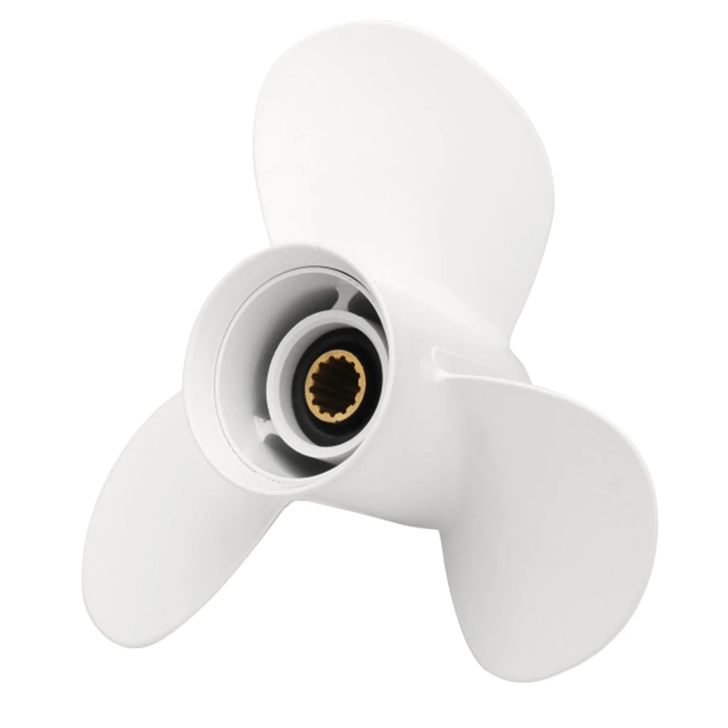 1 Pcs Boat Propeller Outboard Boat Engine Aluminum Propeller 3 Blades 13 Splines 11-1/8x13-G Aluminum Alloy