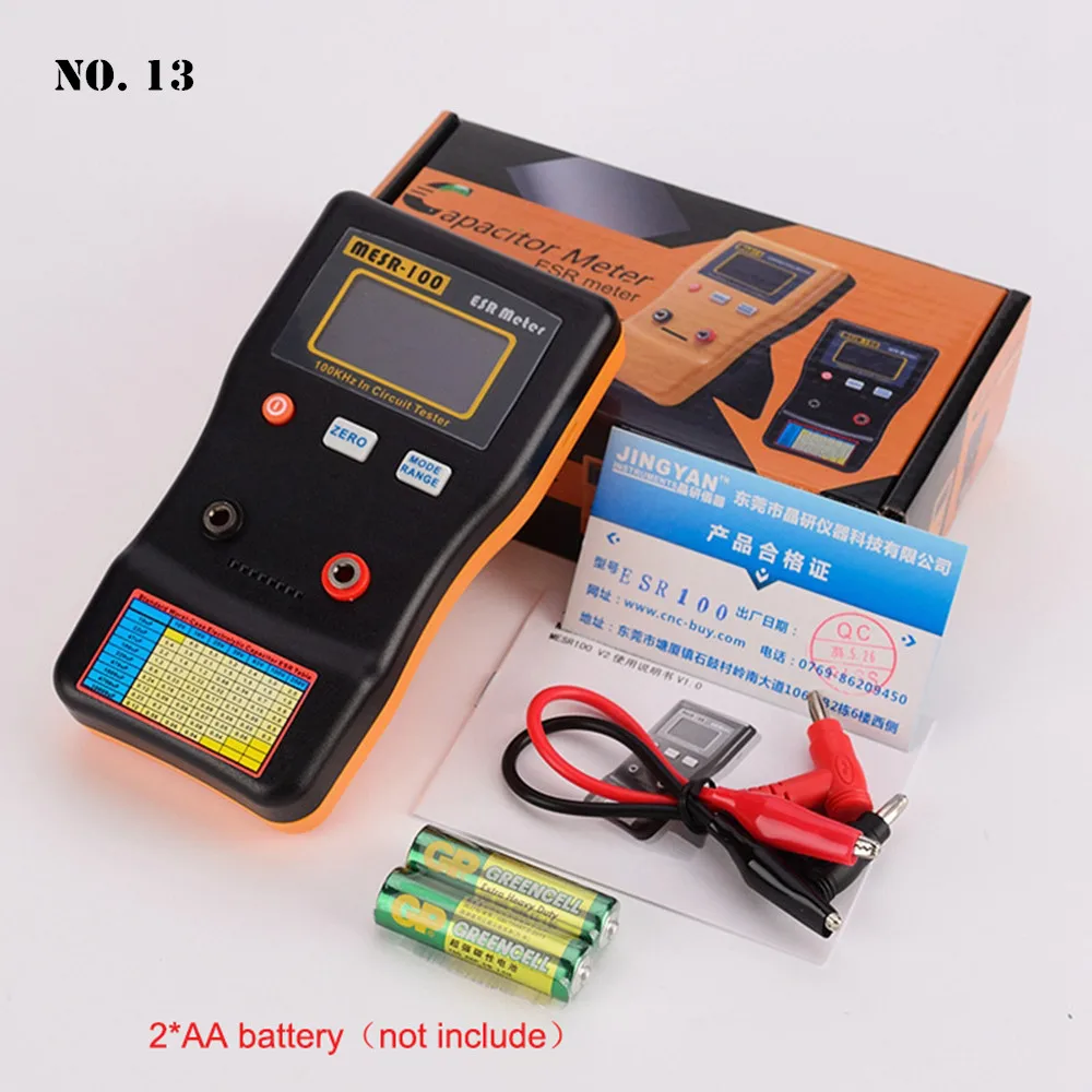 MESR 100 V2 тестер емкости Ом ESR измеритель напряжения от 0 001 до 100R Измеритель