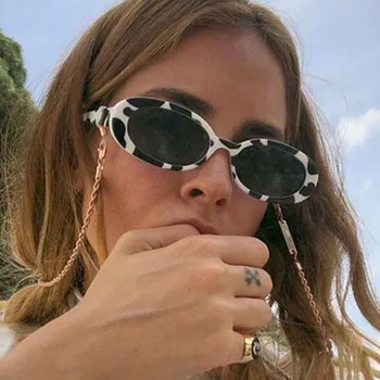 

Retro Sunglasses Oval Sunglasses Women Vintage Fashion Ladies Small Oval Frame Cat Eye Sun Glasses UV400 Sunglasses Eyewear