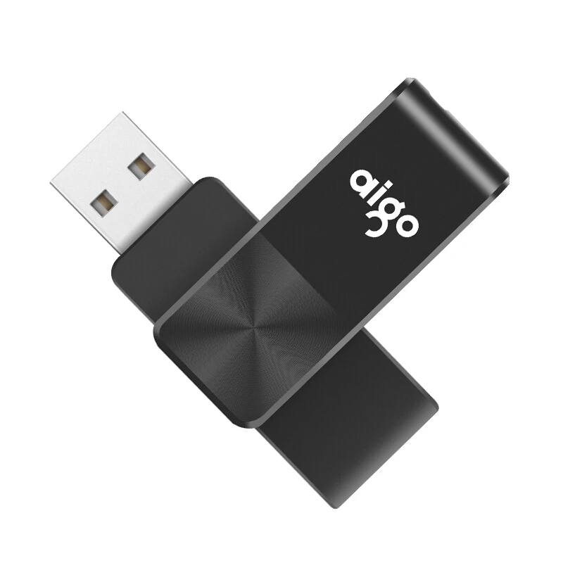 Aigo 64G высокоскоростной usb 360 ° вращающийся usb-накопитель противоскользящий дизайн ручка-накопитель ABS пластиковый usb-накопитель светильник и удобный флеш-накопитель