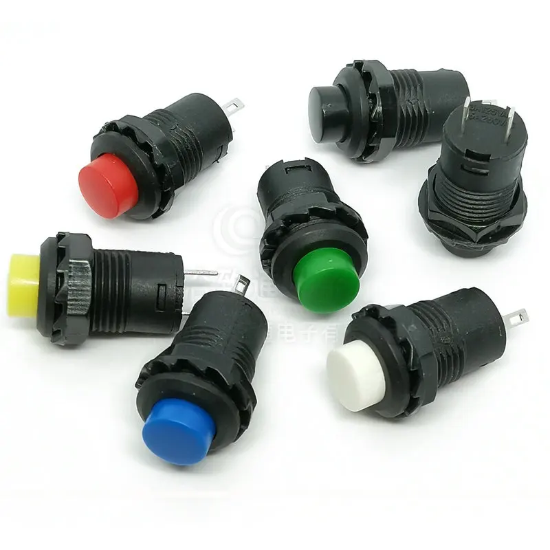 6pcs Self-Lock / Reposition Pushbutton Switches DS427 DS428 12mm OFF- ON Push Button Switch 3A /125VAC 1.5A/250VAC