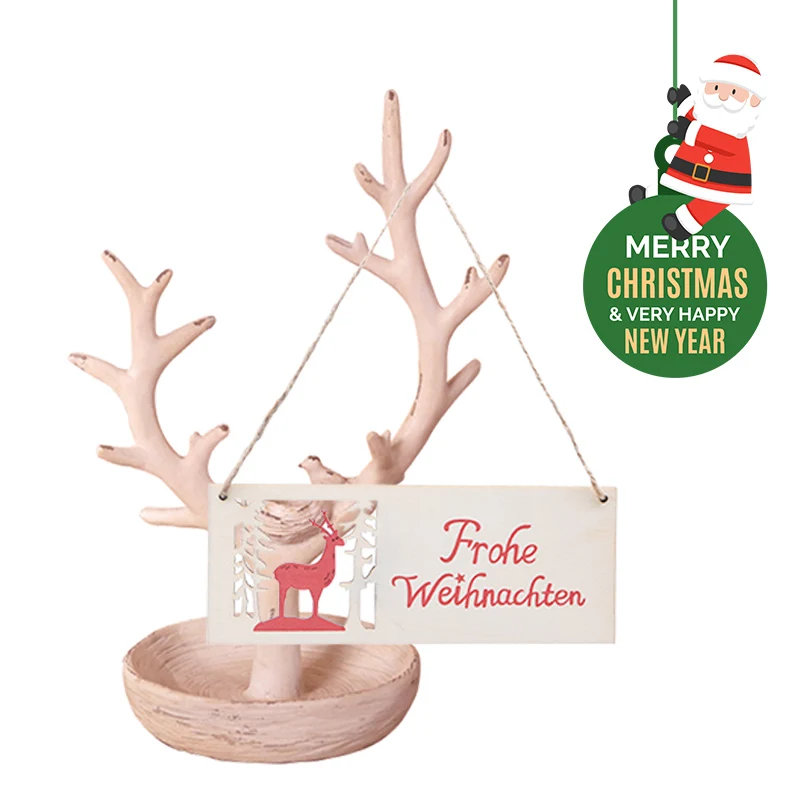 Деревянная немецкая подвесная елка Frohe Weihnachten орнамент Рождественская вывеска