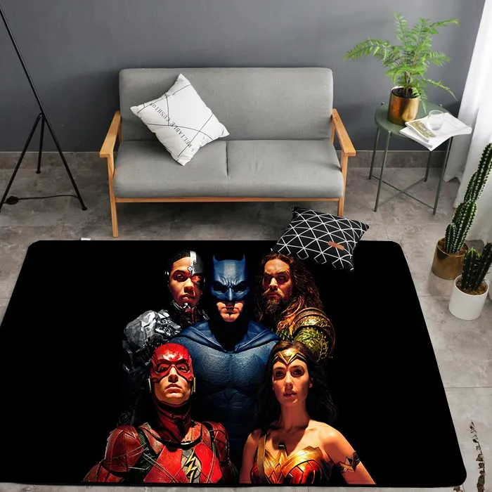 Мультяшный коврик Marvel, Бэтмен, флэшмен, супер герой, коврик для двери, ковер, коврик для спальни, нескользящий коврик, мультяшный подарок