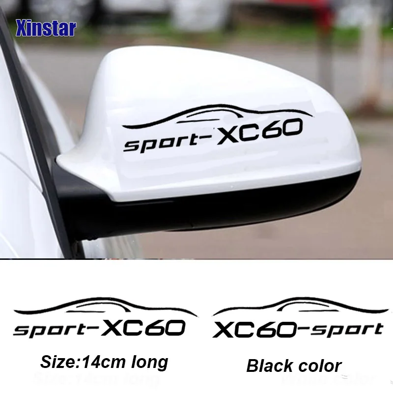 

2pcs Car rearview mirror Stickers Vinyl Sport Stickers Decals for Volvo XC60