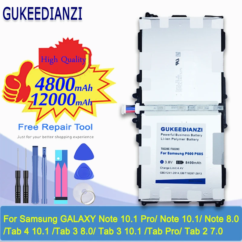 Аккумулятор для планшета T8220E/T8220C Samsung GALAXY Note 10 1 SM P600 8 0 Tab 4 1/3 0/3 Pro 2 7 0|tablet battery|battery for