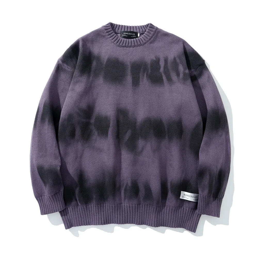 

Graffiti Print Sweater Men Autumn Streetwear Hip Hop Oversize Knitwear Pullovers Harajuku Cotton O-Neck Knitted Sweater Jumper