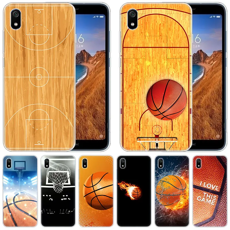 luxury Silicone Case Basketball Basketball court for Xiaomi Redmi K20 Pro 7 7A 6 6A 4X 5 Plus S2