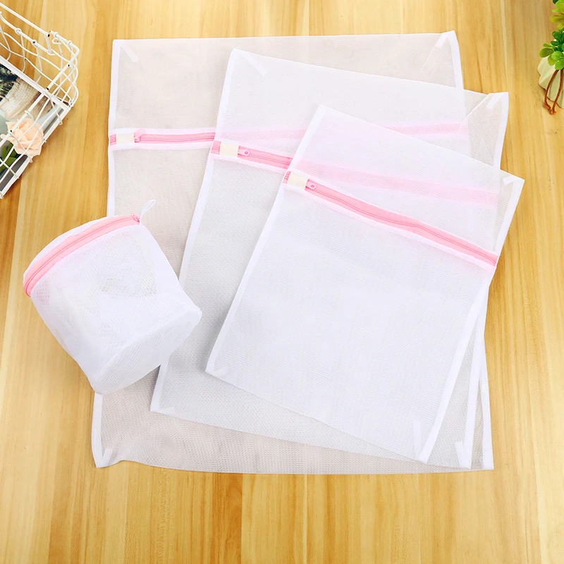 3 Sizes Mesh Zippered Laundry Wash Bags for Delicates Lingerie Socks Underwear Naundry Net Basket Bra Protector