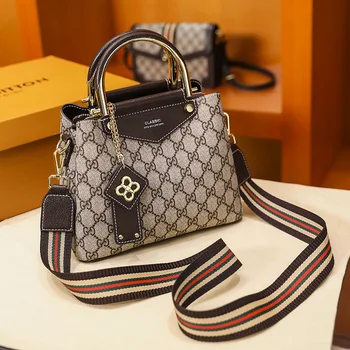 

WOMEN'S Bag 2020 New Style Versitile Fashion Bucket Bag WOMEN'S Portable Cross-body Bag Mass Shoulder WOMEN'S Leather Bags WOMEN