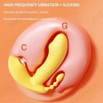 clit sucker vibrators for women clitoris stimulator wearable dildo remote control couple sex toys app controlled 2in1 vibrator 5