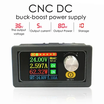 

DC DC Buck Converter CV Power Module 0.6-30V 5A Adjustable Regulated power supply Voltmeter ammeter Color screen 80W