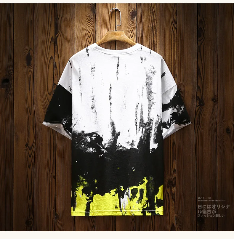 

Hip Hop Graffiti Printed Fashion Half Sleeve Stylish Tshirt Men Cotton Street Tshirt Men Slim Fit Hip Hop Clothing Style II50DX