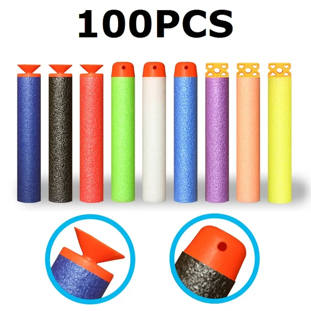 EVA Soft Hollow Round Head Sucker Refill Darts Bullets for Nerf EVA Military Gift Gun Bullet Toys Xmas Children Gift Nerf Gun 1