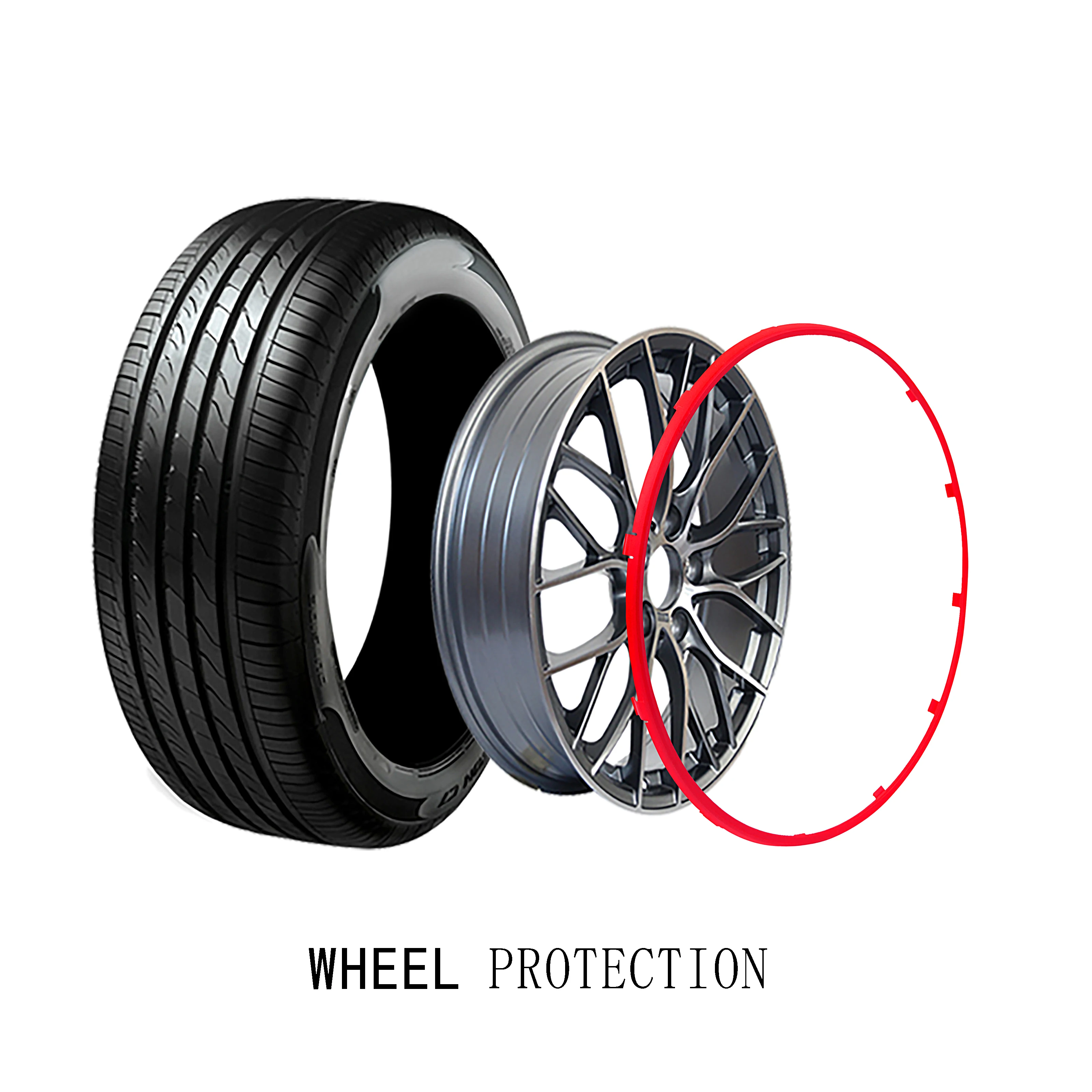 New Automotive 4 Piece Set 16"&17"&18"&19"&20" Inch Hub Cap Skin Rim Cover For Wheel Covers Caps Rim & Tire Protection