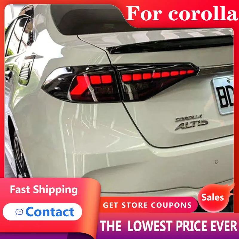 

Автомобильные фары для Toyota Corolla 2019-2021, задсветильник светодиодный ры, светодиодные динамические поворотники в сборе
