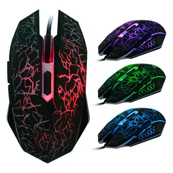 

Wired Gaming Mouse 6 Button 2400 DPI LED USB Computer Mouse Gamer Mice Silent Mause With Backlight For PC Laptop