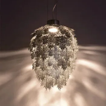 

Nordic Chrome Maple Led Pendant Chandelier Lighting Lustre Golden Metal Bedroom Led Chandeliers Lamp Led Hanging Lights Fixtures
