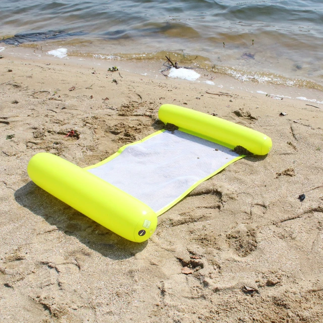 Water hammock recliner inflatable floating Swimming Mattress sea swimming ring Pool Party Toy lounge bed for swimming Fluorescent green