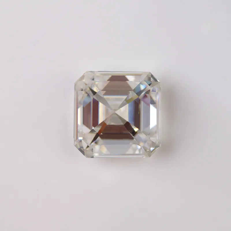 Тест Положительный включает сертификат 1 карат 6x6 мм Asscher Cut Муассанит D Цвет VVS 3Ex для 10 к кольцо/14 к браслет/18 К серьги