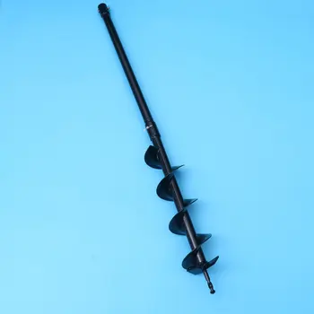 

1set Ground Auger Spiral Auger Bit for Plowing and Planting Auger Bit with Extension Rod (Black)