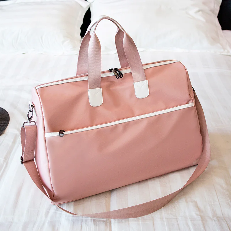 large pink Женские сумки большой емкости Водонепроницаемые мужские и женские дорожные сумки с разделителем для сухого и влажного путешествий маленькие/Большие размеры - Цвет: large pink